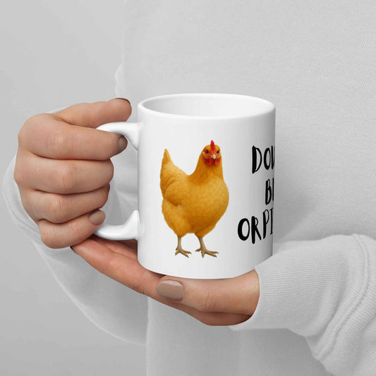 Orpington White glossy mug