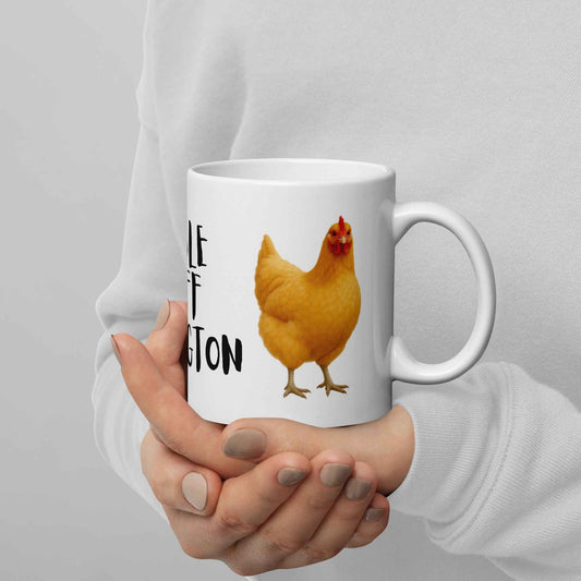 Orpington White glossy mug