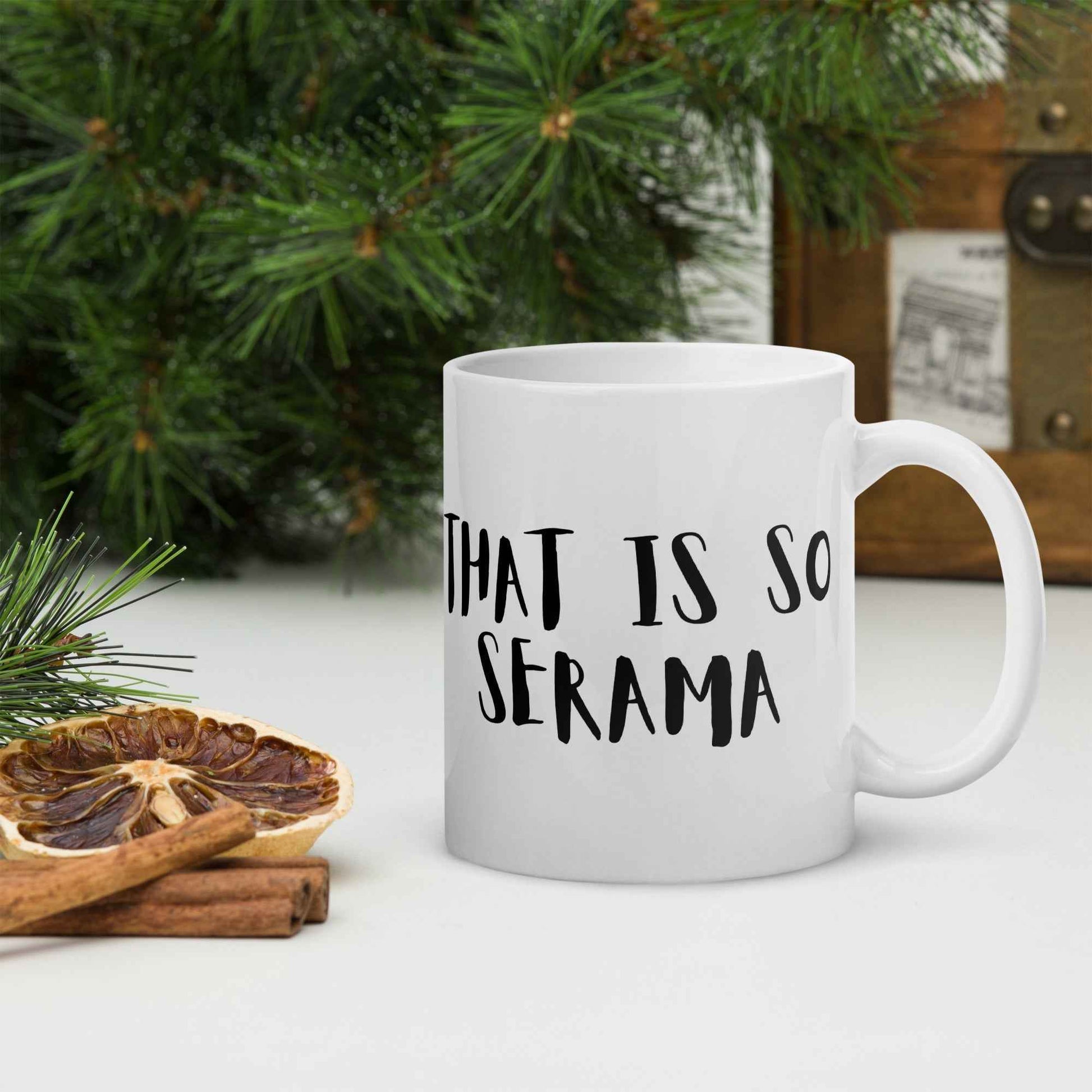 Serama White glossy mug