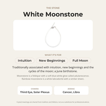 White Moonstone Bracelet - 2-3mm