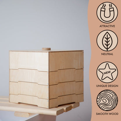 Wooden storage/sorter for constructor