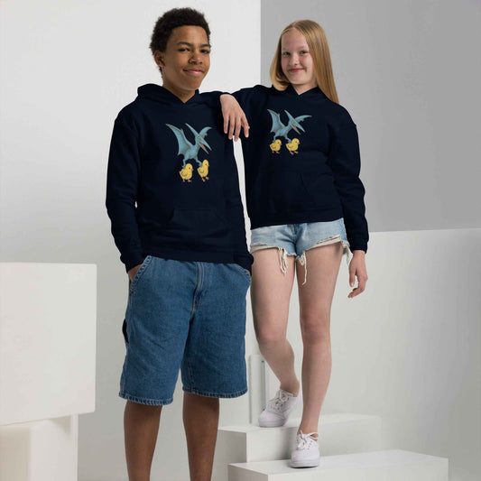 Chickasaurous Pteropoultry Youth heavy blend bunny hug (hoodie)